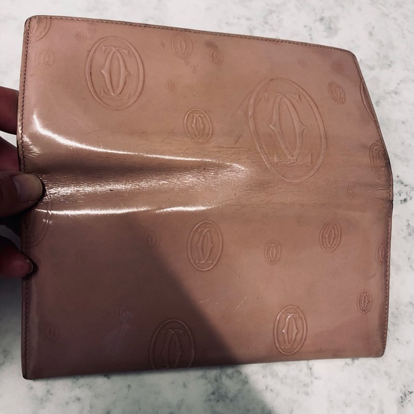 VINTAGE CARTIER LIGHT PINK WALLET - Picture 4 of 11